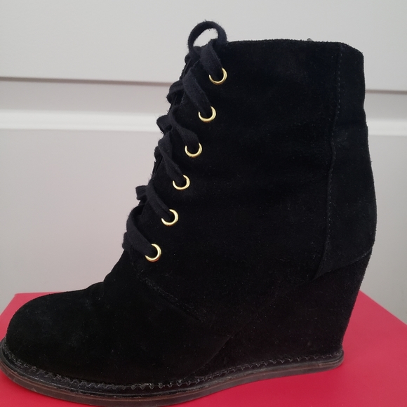 Kate Spade suede wedge booties - Picture 3 of 5